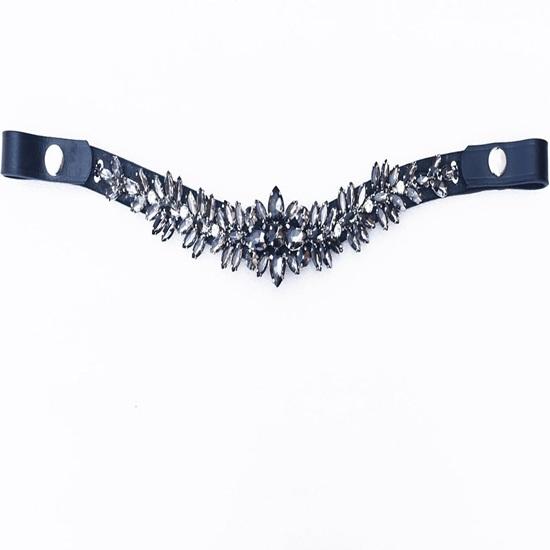 

Stylish & Stunning Gray Horse Bridle Snap browband Made from Durable Leather . Extra Large (45 cm) чёрный