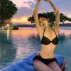 Elegant Underwire Push-Up Three-Piece Bikini Set - Open Back, Sexy, Simple Women's Swimwear