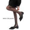 Women See Through Fishnet Mesh Pantyhose Stockings Japanese Aesthetic Hollowed Vertical Striped Pattern Tights Leggings