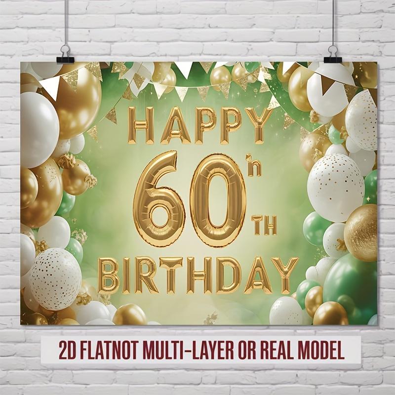 60th Birthday Party Backdrop - Studio Photo Prop