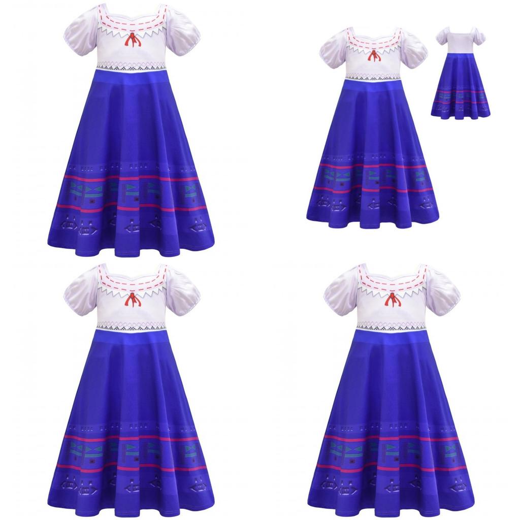 Vibrant Encanto Mirabel Isabela Pepa Princess Dress For Girls' Cosplay Parties