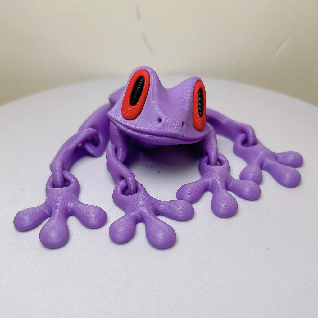 3D Printed Magnetic Tree Frog Ornament - Refrigerator Magnet & Children's Decompression Toy