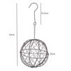 15cm Retro Iron Ball Shape Succulent Pot Metal Hanging Planter Plant Holder