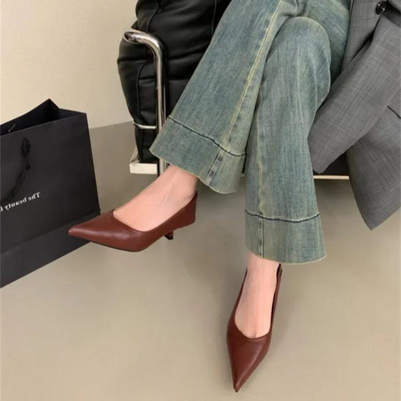 Women's High Hees Temperament Pointed High Heel Single Shoes Sexy Leopard Print Designer Women Pumps Elegant Party Banquet Shoes