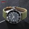 Schnellwechsel Nylon Segeltuch Uhrenarmband 20mm 22mm Canvas Leder Uhrenarmband für Militär Sport Armband Ersatz-Uhrenarmband