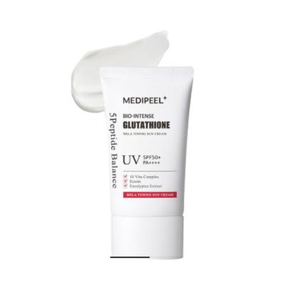 MEDIPEEL Bio Intense Glutathione Mela Toning Crème Solaire SPF50+ PA++++ Protection UV Éclaircissante 50ml