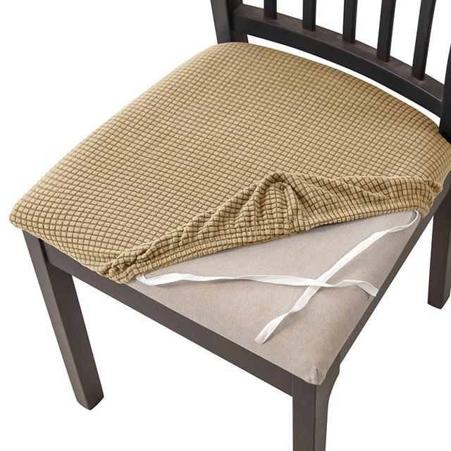T -Shaped Jacquard Dining Chair Cushion Cover Elasticized Anti -Dirty Seat Cover For Dining Room Home Wedding Event Office Chair Cushion Slipcovers