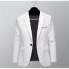 Blazer Masculino Slim Fit de Um Botão Jaqueta Casual para Negócios