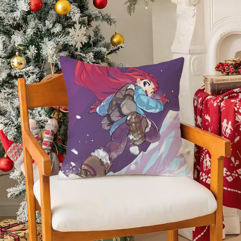 CCeleste Game Funny Pillow Case Silky Short Plush With Invisible Zipper Dustproof Sofa Cushion Cover For Home Decor