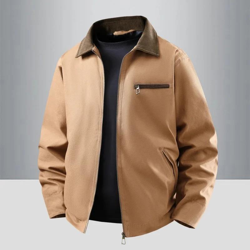 

Outdoor Sports Casual Business Jacket Loose Fit Stand Collar Men s Outerwear Spring Autumn Lightweight Overcoat Men Jacket M