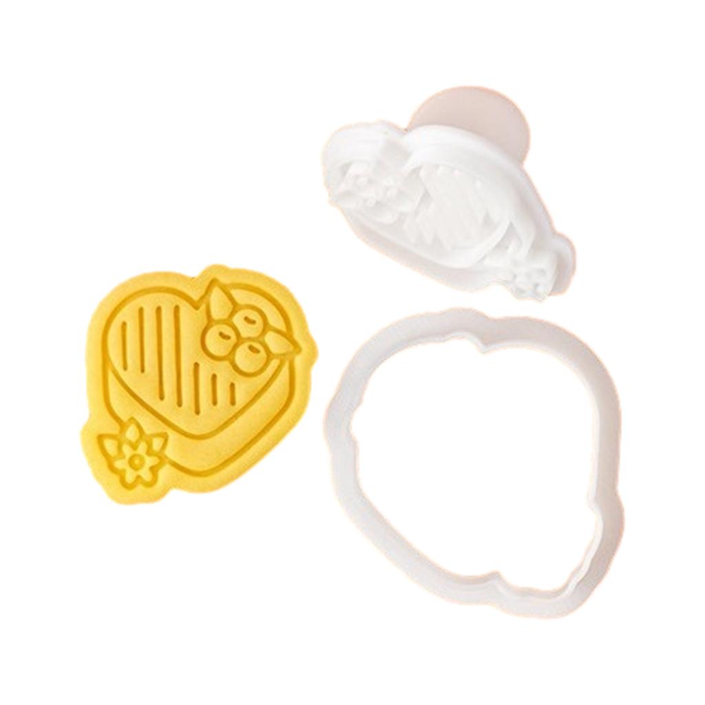 Valentine's Day Cookie Cutters Cartoon Pressable Biscuit Mold Holiday Biscuit Fondant Cookie Stamps Party Supplies