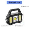 2500mAh Camping Light Work Light Rechargeable LED Torch Water Proof Outdoor Searchlights USB Solar Charging Flashlight