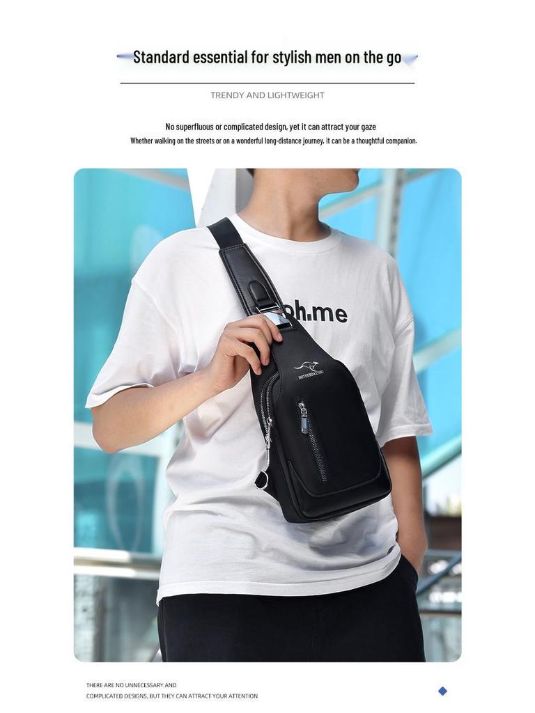 Męska wodoodporna torba crossbody z tkaniny Oxford - styl koreański, modna torba na jedno ramię