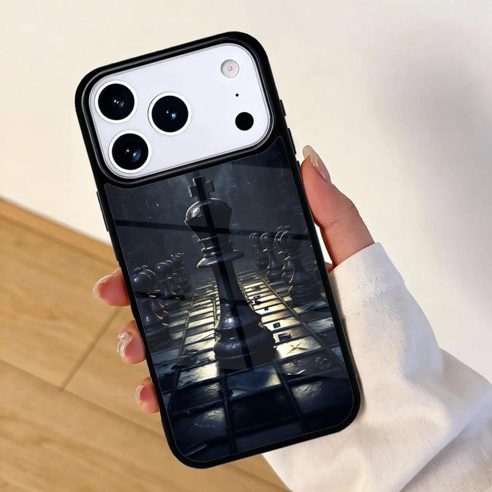 Chess King Board Game Battle Mobile Phone Case for IPhone 17 AIR 16pro Max 15 14 13 12 11 Bumper Cover