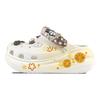 Crocs Crush Clog EVA Zitrone Dekorative Schnalle Handbemaltes Graffiti Lässige Mode Vielseitig Lochschuhe Unisex Weiß