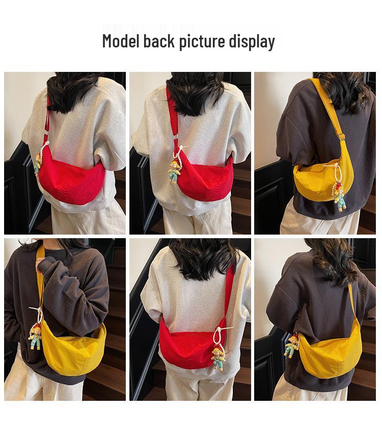 Chic Lightweight Candy Color Dumpling Bag for Women - 2025 Summer Versatile Japanese Style Crossbody