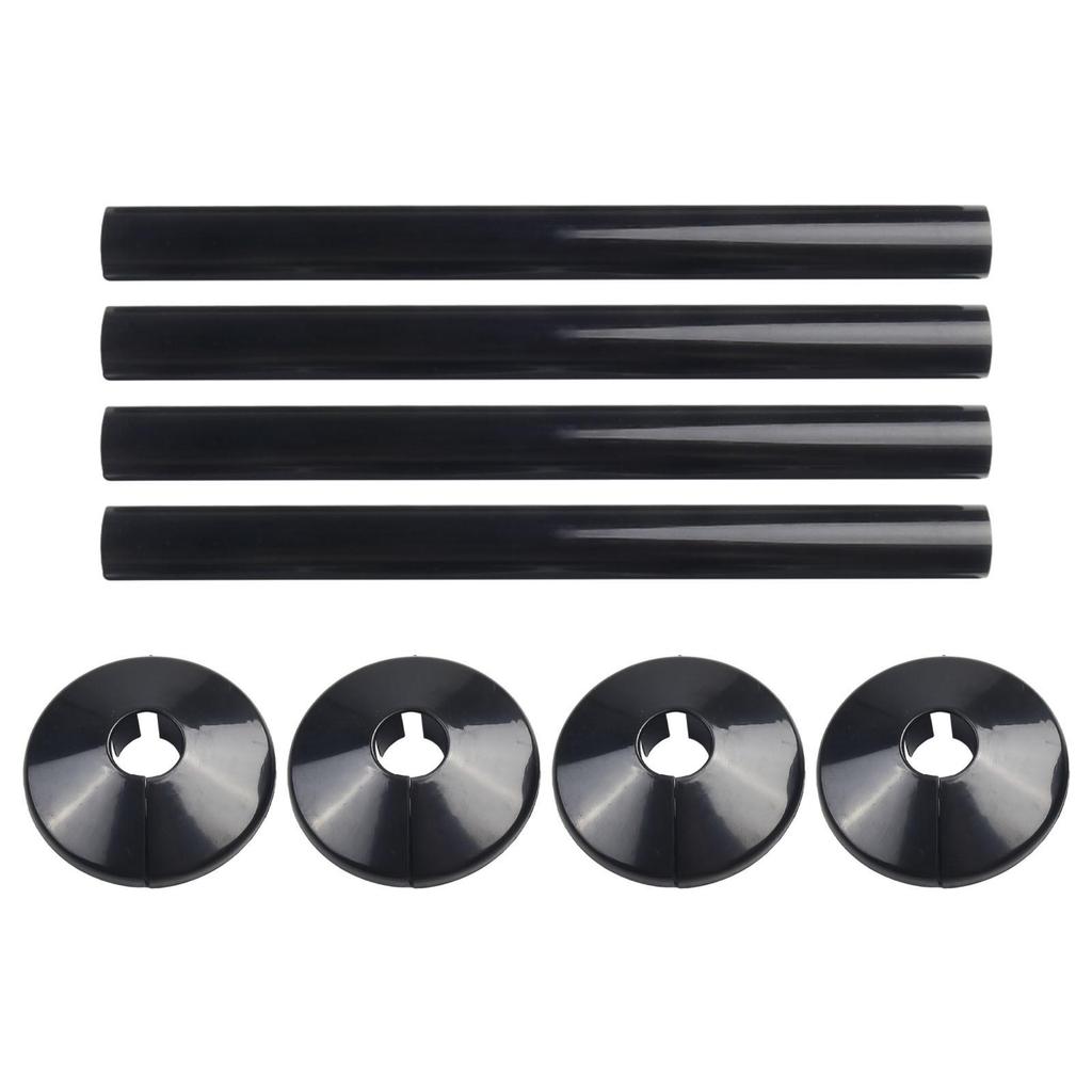 8ks trubek Kryty trubek chladiče pouzdro 15mm límce Cut Fit Koupelna Chrome Effec