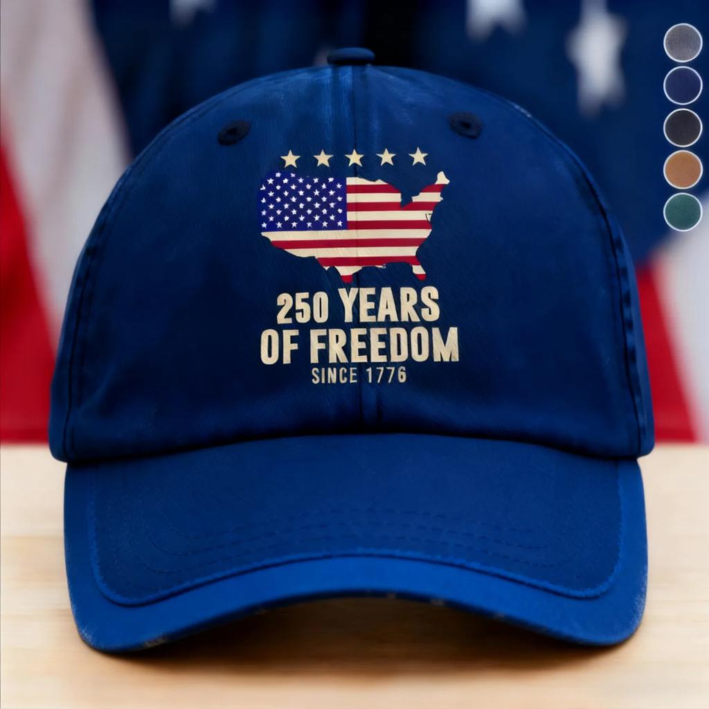 Cross-border popular washed old dad baseball cap US 250th anniversary hat sunscreen sunshade cap