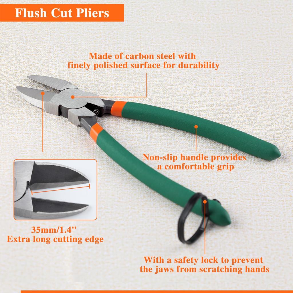 LEONTOOL Ultimate Diagonal Pliers for Plastic Increased Work 210mm Total Ideal for Gate Cutting Soft Iron Copper and Stranded Delicate Work Tools