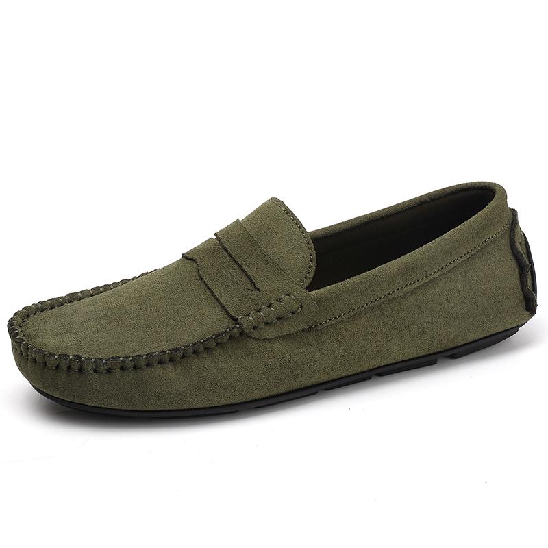 Fashion Fashion Suede Men Casual Shoes Breathable Leather Mens Loafers Slip on Male Driving Shoes Luxury Brand Comfortable Boat Shoes