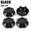 4PCS 68mm Car Wheel Center Caps Black/silver ABS Hub Caps Snap-In Wheel Rim Center Covers, Easy Installation Car Exterior Accessories
