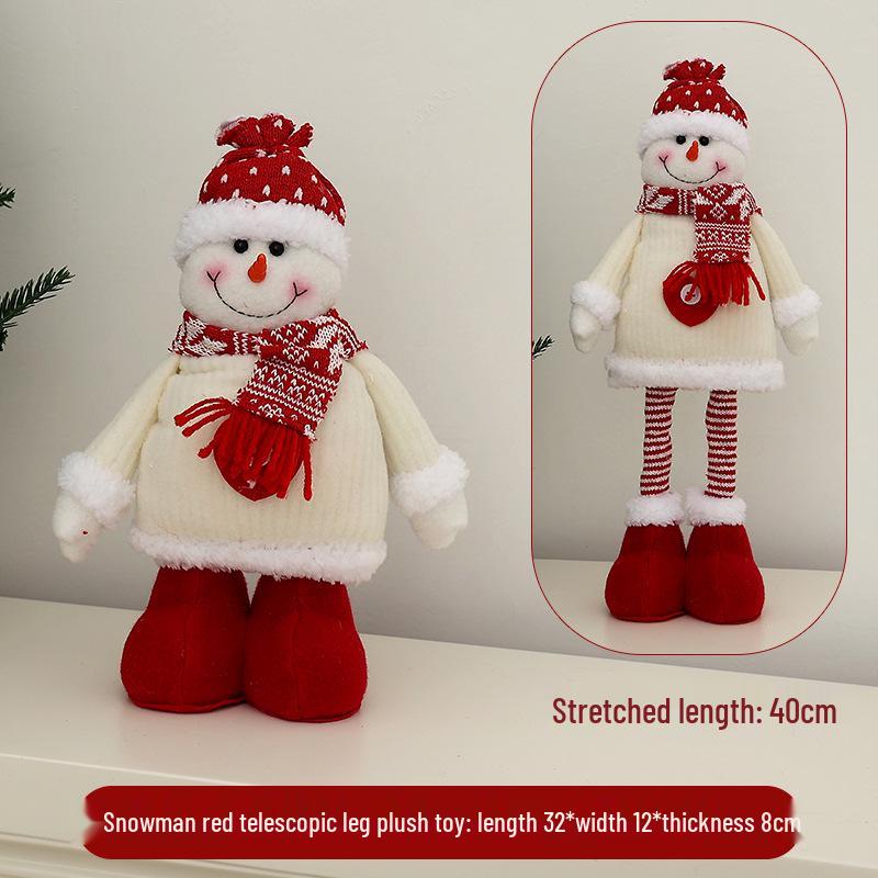 Red Telescopic Santa Doll Christmas Window Display Decoration
