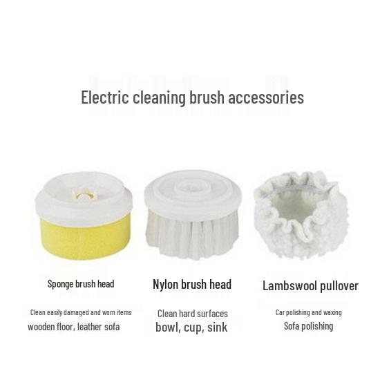 Electric Multifunctional Kitchen Cleaning Brush with Pot Scraper