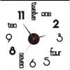 European Style 3D Acrylic Wall Clock Sticker - Simple, Fashionable DIY Decor for Living Room