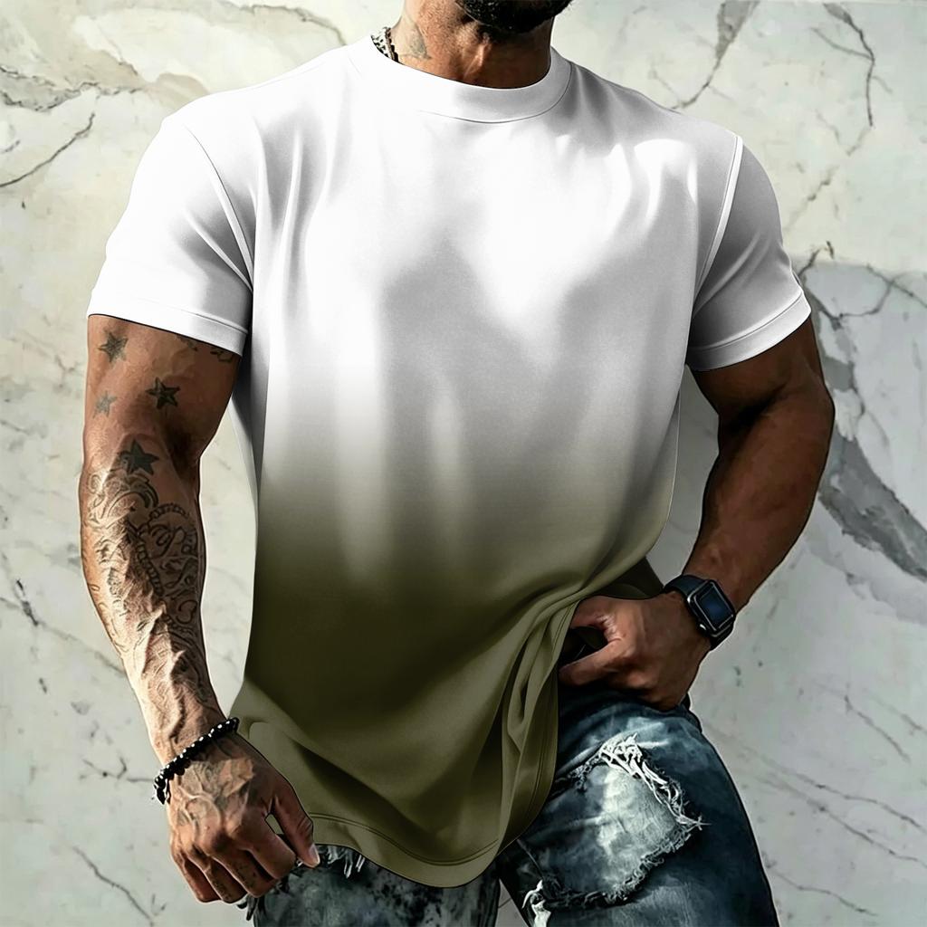 Camiseta Básica de Color para Hombre con Tejido Fresco de Manga Corta - Transpirable de Corte Holgado para Verano, Exterior, Casual