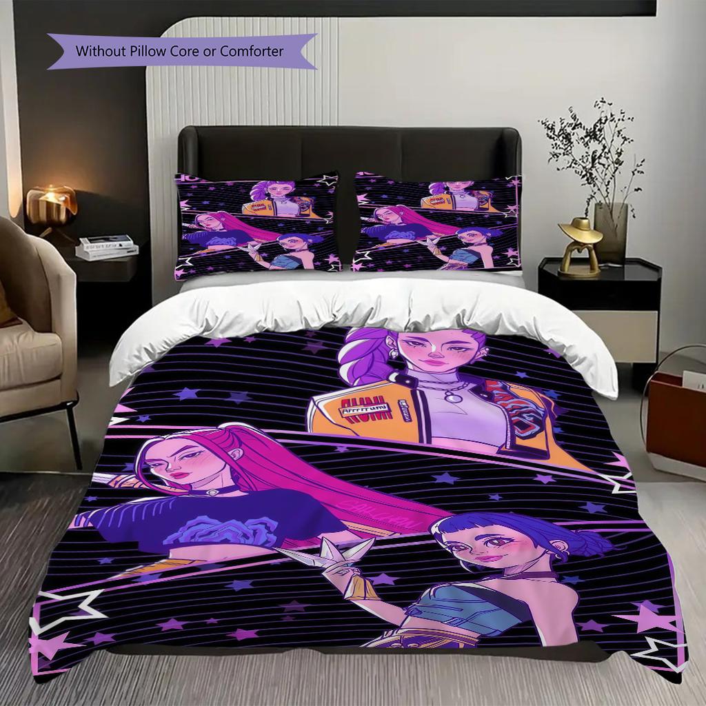 Fantasy Beast Alien Eyes Three-piece Set(1 * Duvet Cover + 2 * Pillowcase, Without core)Duvet Cover and Pillowcase Soft and Comfortable