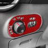 Real Soft Carbon Fiber Sticker For Seat Ibiza 6l 2003 2004 2005 2006 2007 2008 LHD Car Headlight Switch Frame Panel Accessories
