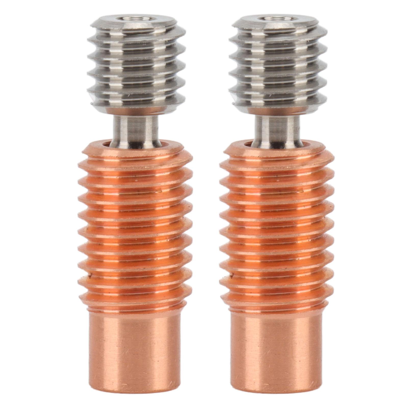 

2Pcs Nozzle Throat Heat Break Heatbreak Tube Threaded 3D Printer Accessory for V6