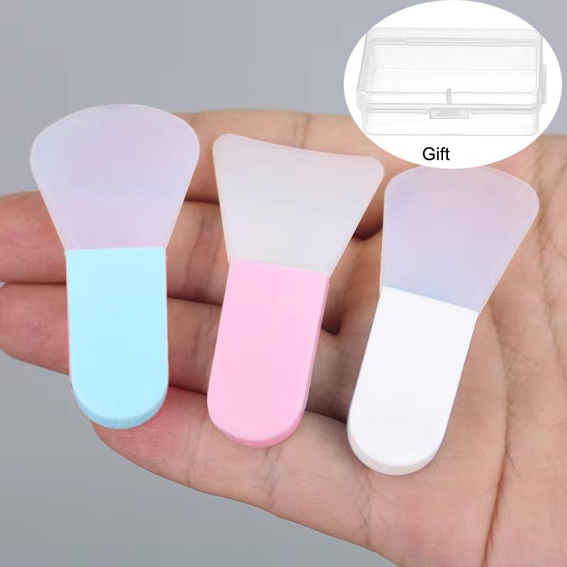 3Pcs Mini Face Mask Applicator Brushes Set Mud Cream Foundation Gel Spatula DIY Skin Care Brushes Portable Makeup Tools