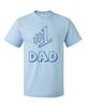 Adult Light Blue #1 One Dad Daddy Father's Day TV Comedy Series Gift T-Shirt Tee Unisex T-Shirt
