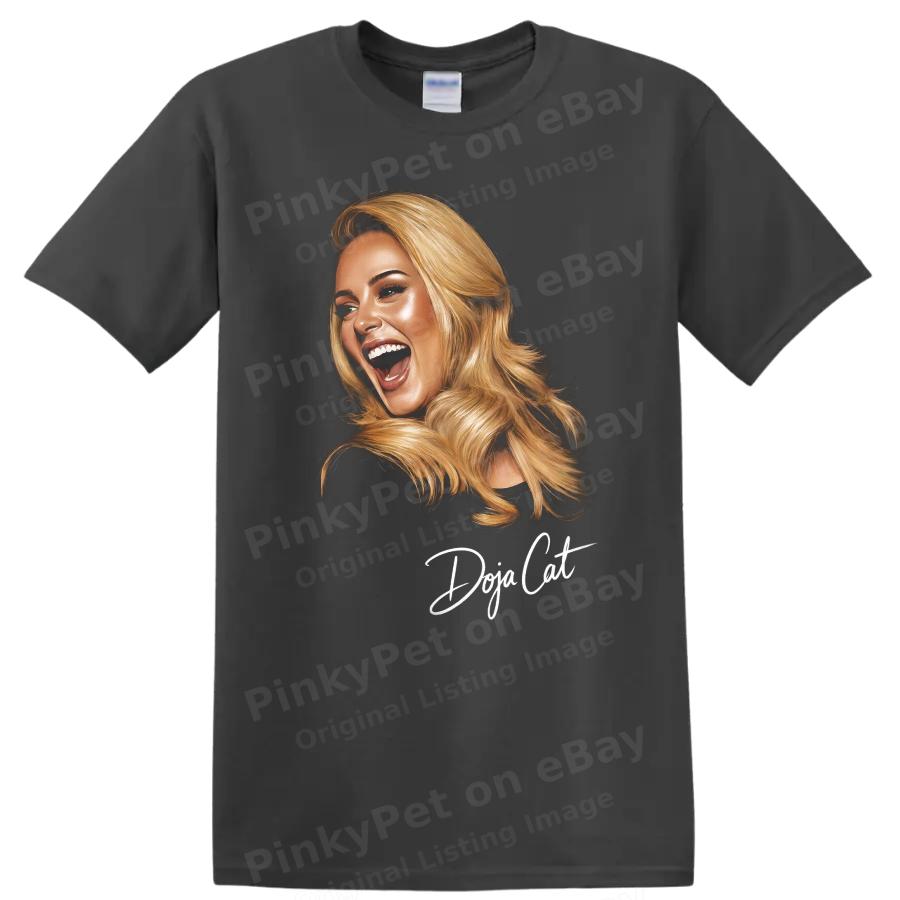 Doja Cat Digital Portrait Music Pop Star T Shirt Celebrity Face Graphic Art Tee