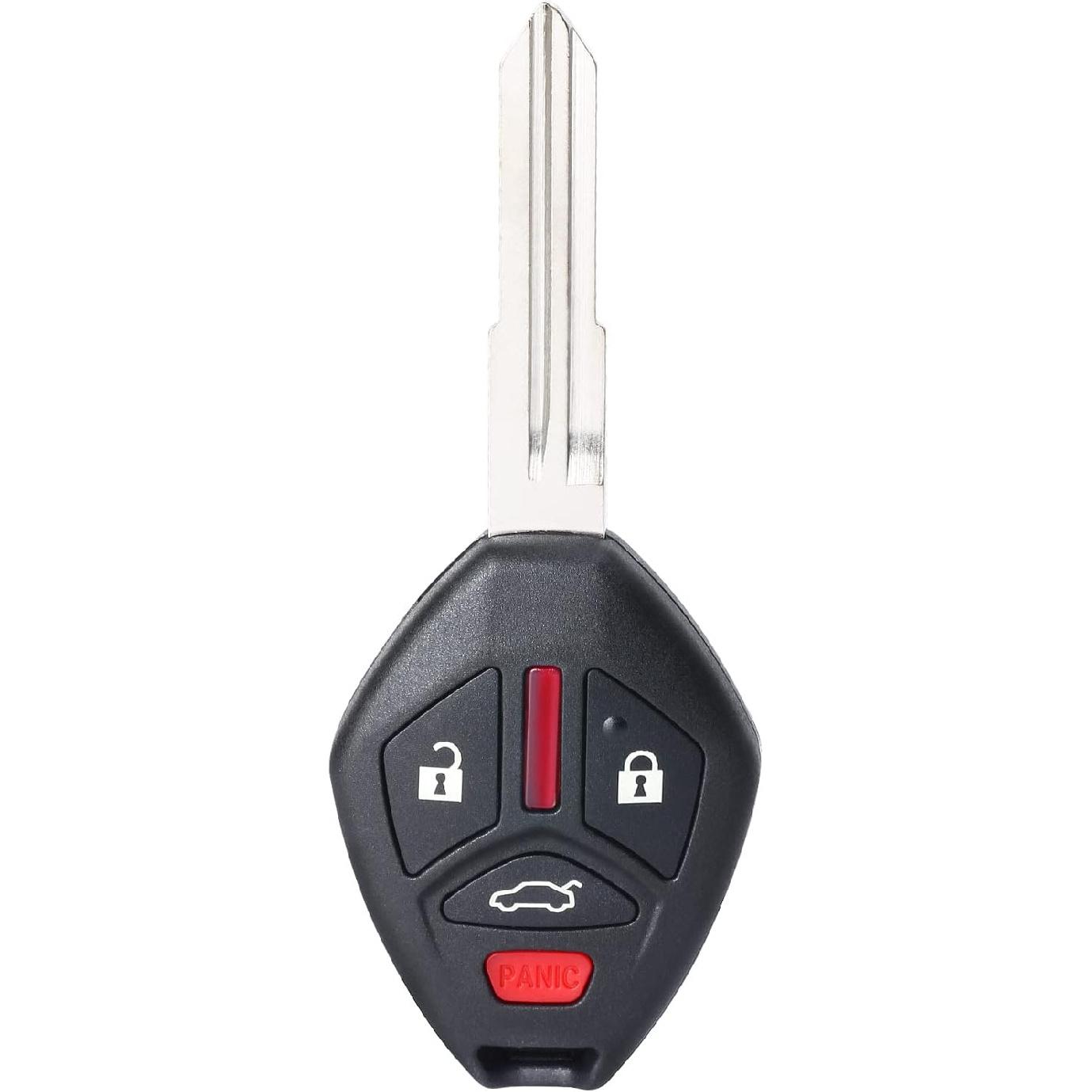 

Black Plastic 4-Button Keyless Entry Remote Key Fob Replacement for Mitsubishi Lancer 2008-2015 (FCC:OUCG8D-625M-A P/N:6370A477)