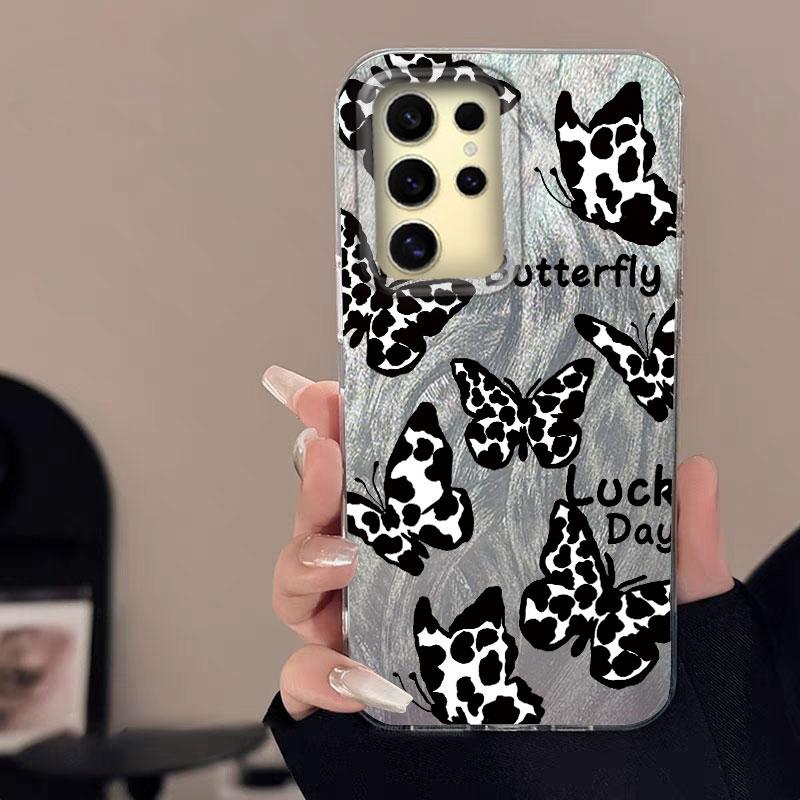 Case For Samsung Galaxy A56 S24 S25 Plus Ultra A15 A25 A55 A35 A16 A26 A36 5G Phone Cover Graffiti New Pink Love Patterns Bumper