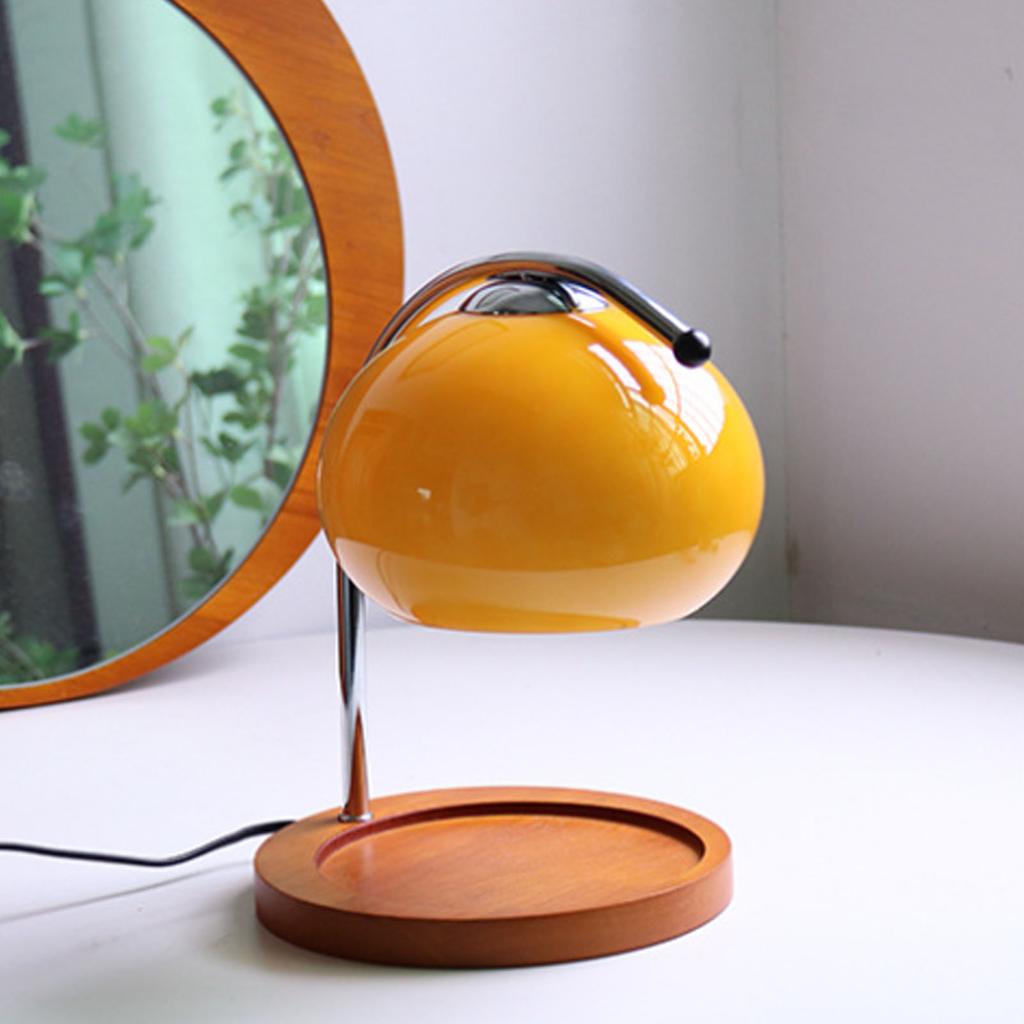 Candle Warmer Lamp Wooden Rack Iron Stand Glass Lampshade Decorative Retro Candle Melting Lamp with Timer