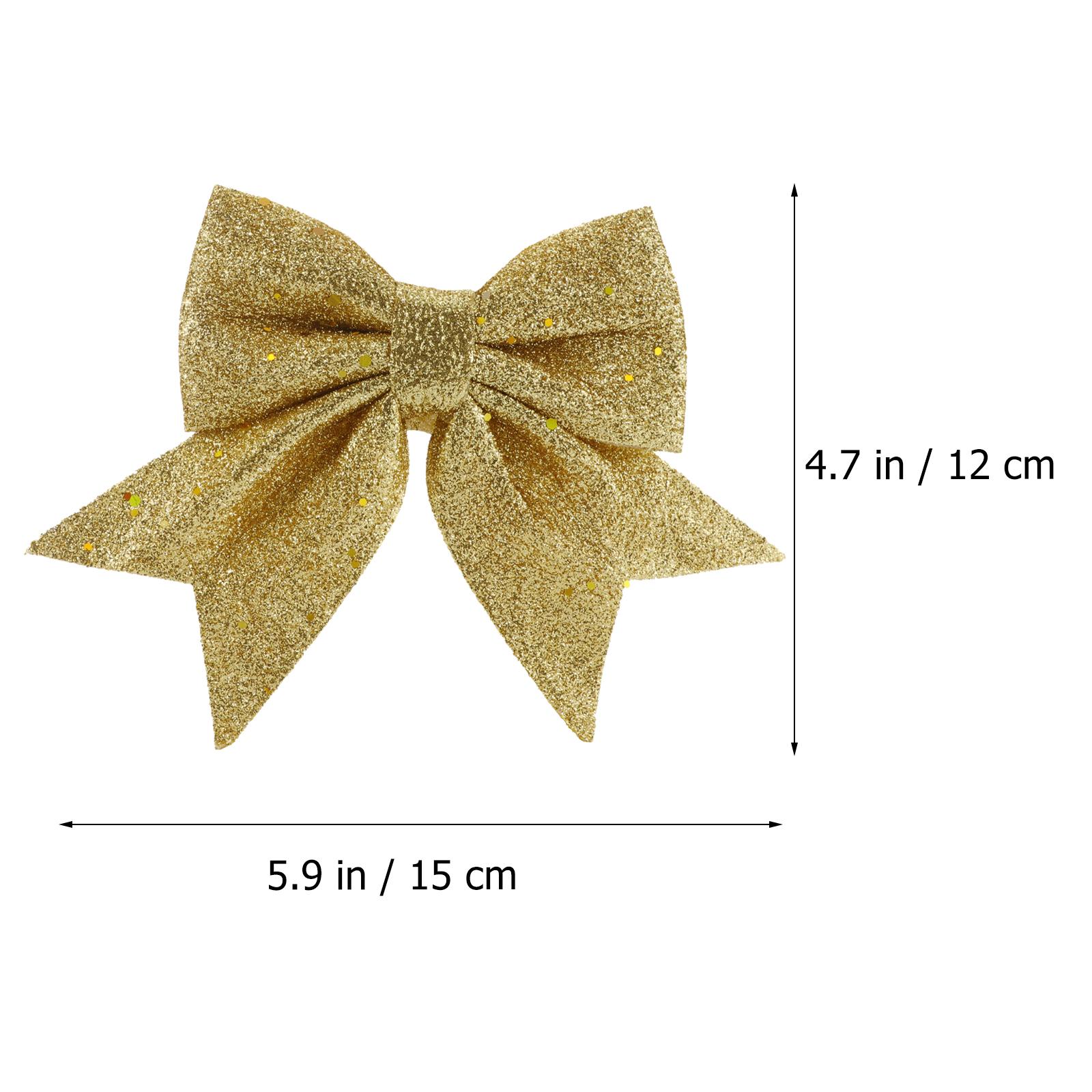 

4Pcs Butterfly Knot Decor Christmas Tree Bows Small Bow Ornaments Festive Gift Decorations for Holiday Events Christmas Tree Bow other золотистый
