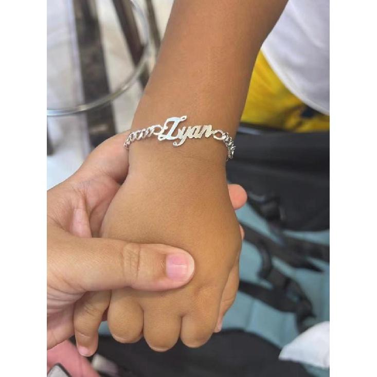 

Custom Cuban Chain Baby Name Bracelet Women Jewelry Stainless Steel Personalized Nameplate Hand Chain Best Friends Commonly-Commonly-Adult s