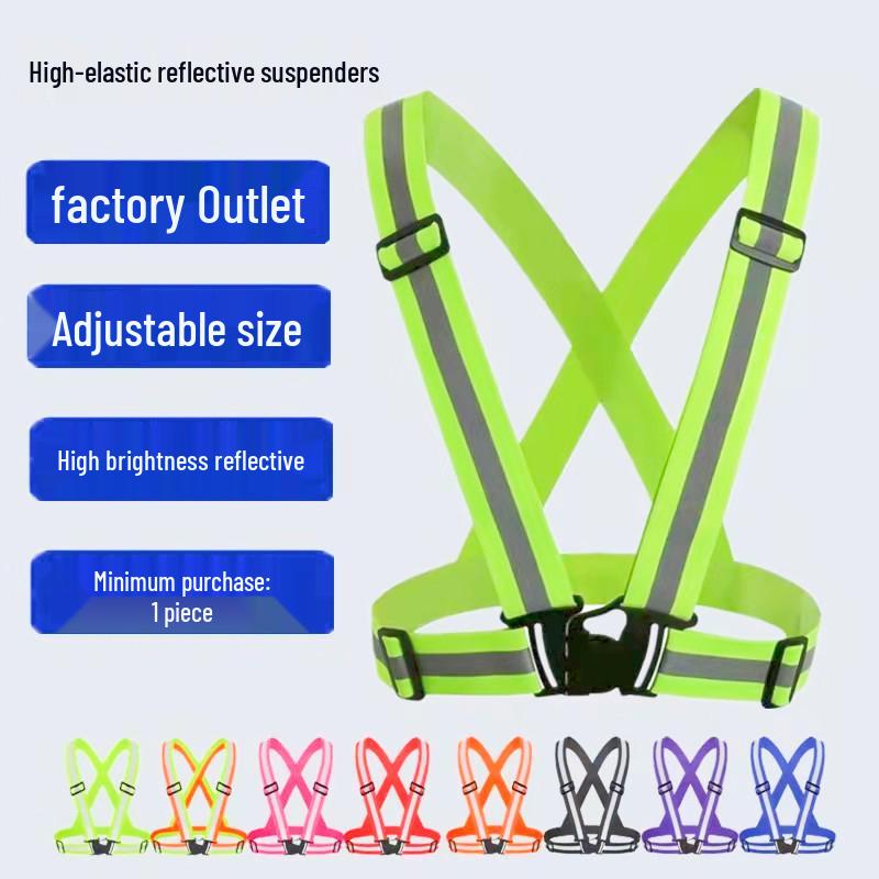 Reflective Outdoor Adjustable Safety Vest for Night Running and Cycling