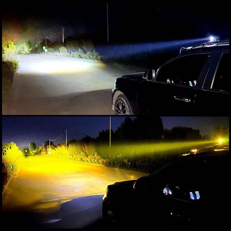 1 pc Super Bright 3000K Yellow 6000K White 12V 24V Offroad Spot Flood Combo Work Light LED Light Bar for Car SUV