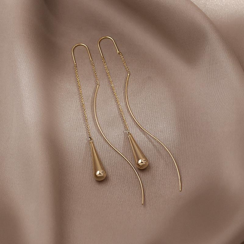 

Fashion Long Tassels Hanging Drop Earrings For Women Crystal Big Dangle Earring Wedding Jewelry Statement pendientes 2021 New
