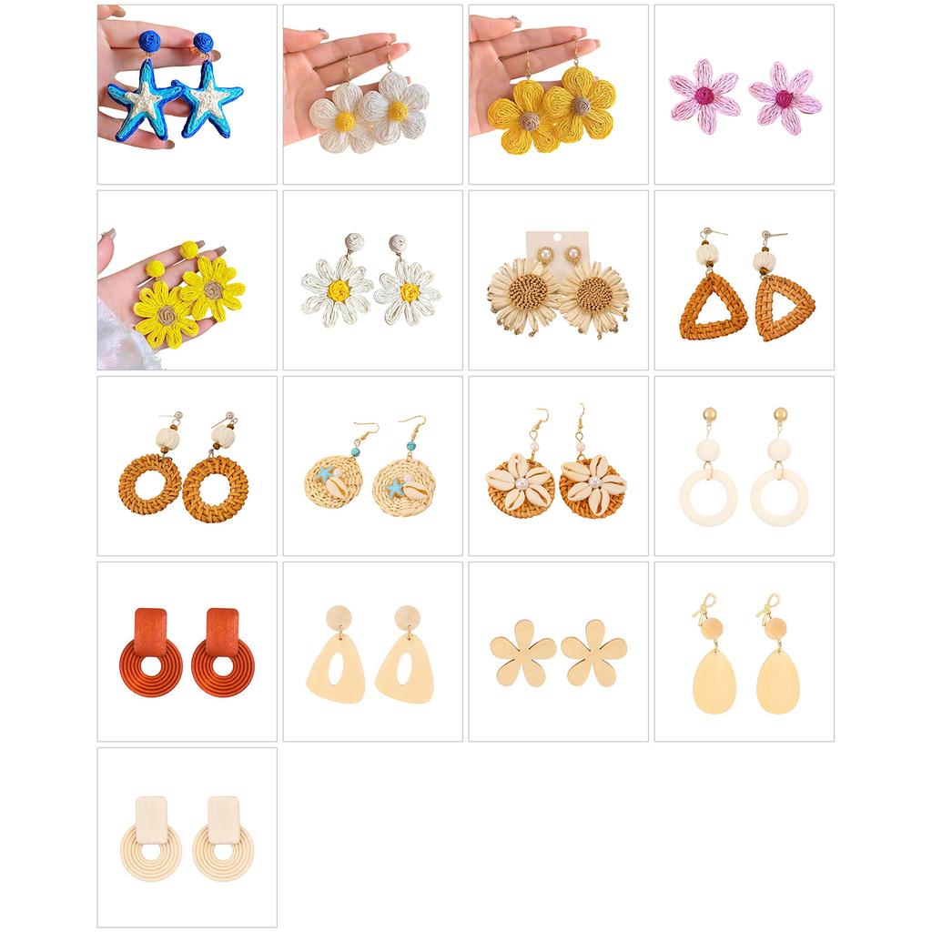 Geometric Flower Earrings Beach Bohemian Styles Drop Earrings Comfortable Wear for Trendy Fashion Lovers Daily Use
