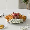 Clear 4 Section Rotating Cold Storage Tray for Parties Snacks Veggies Ideal for Outdoor Gatherings Barbecues Storage
