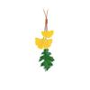 Handmade Genuine Leather Oak Leaf Bag Charm and Keychain Accessory