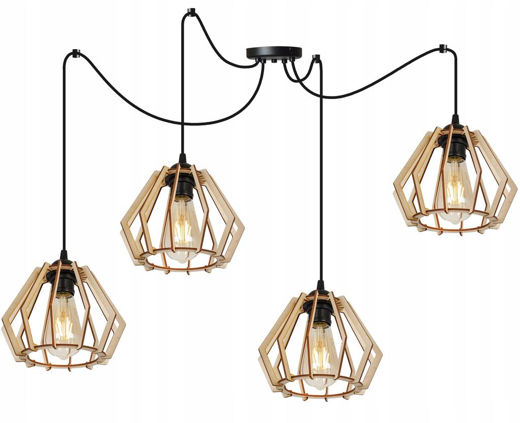 MODERN WOODEN LED CEILING HANGING LAMP