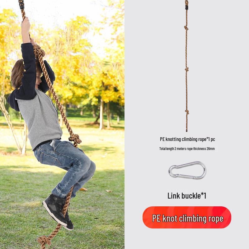 Children's Outdoor Sensory Integration Rope Ladder and Swing Set with Climbing Rings