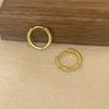 Pendiente de Acero Inoxidable de 6-15 mm Minimalista Clásico Redondo Color Dorado para Mujeres Hombres Pequeño Aro Huggie Rock Joyería Regalo