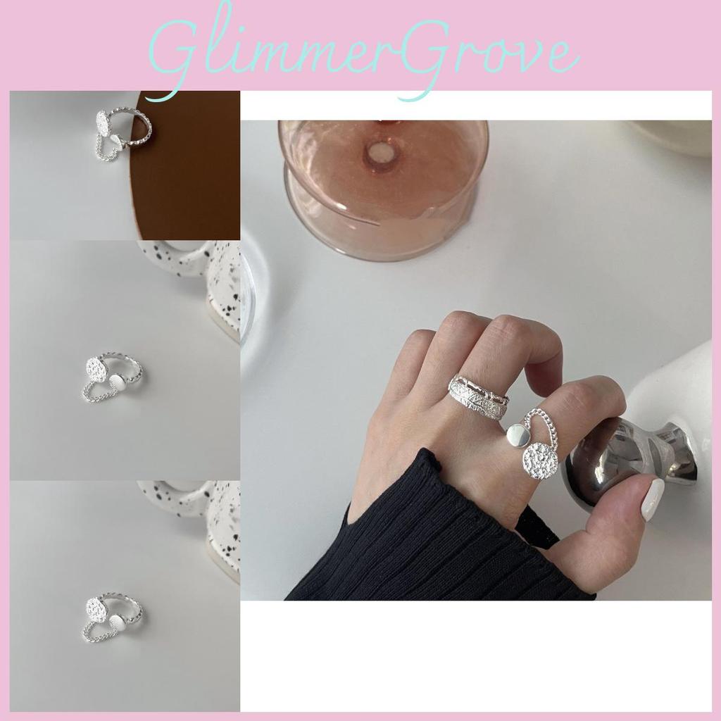 Stylish Korean-inspired Irregular Texture Ring For Women With Chic Geometric Design